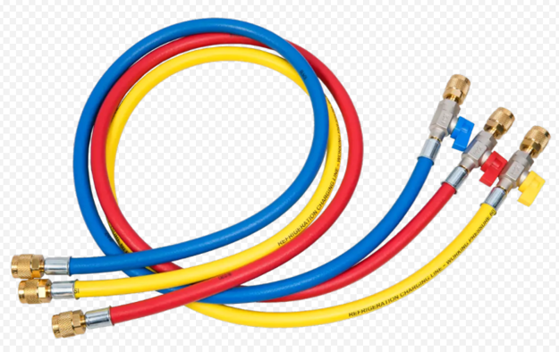 Εικόνα για Refco σετ λάστιχα πλήρωσης 150cm CA-CCL-60 4682519 με ball valves (5/16" SAE, R410A/R32)