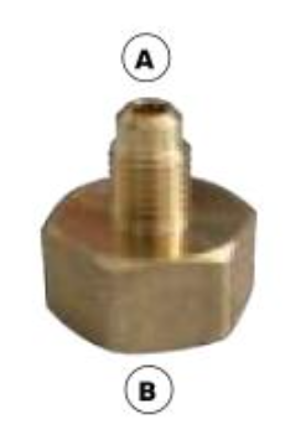 Εικόνα για Elke σετ αντάπτορες μπουκάλας 1/4"M x 3/4"F , 88.072/10 (R134, R404, R407) (10τμχ/πακ) (τιμή/πακ)
