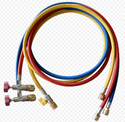 Εικόνα για Refco σετ λάστιχα πλήρωσης 150cm 60b CCL-60-A-38410 - 4688596 με ball valves και βαλβιδάκι πλήρωσης (5/16"SAE)
