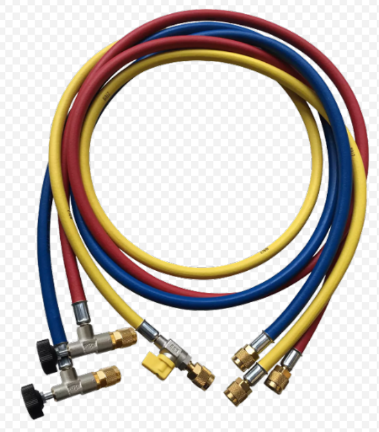 Εικόνα για Refco σετ λάστιχα πλήρωσης 150cm 60b CCL-60-A-38010 - 4688587 με ball valves και βαλβιδάκι πλήρωσης