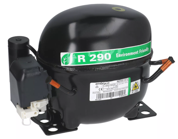Εικόνα για Embraco συμπιεστής συντήρησης NEK6181U - R290, 7.28cm3, 1/3Hp, 220V, 50Hz, MBP